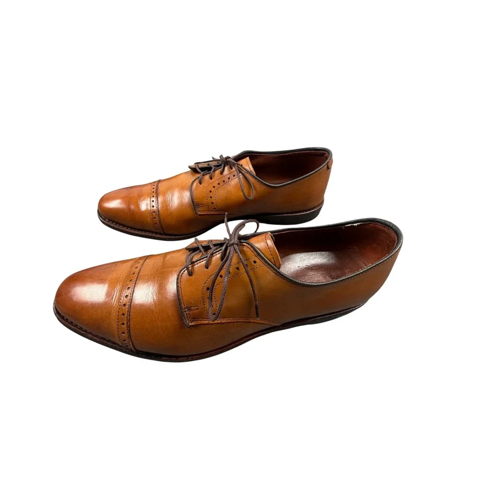 Allen Edmonds Clifton Men's Derby Oxford Walnut Leather Cap Toe Shoe 12 D